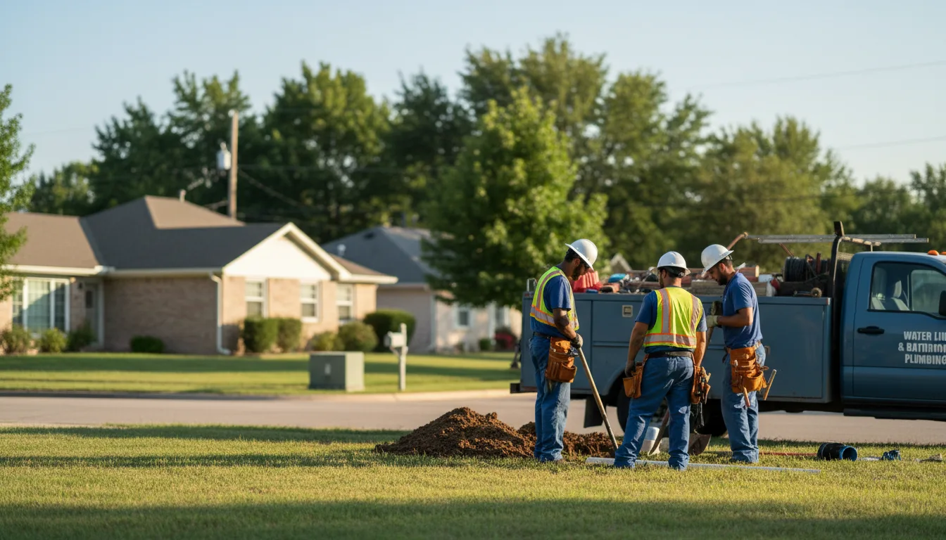 Residential water line and bathroom plumbing service in Blue Hill, NE